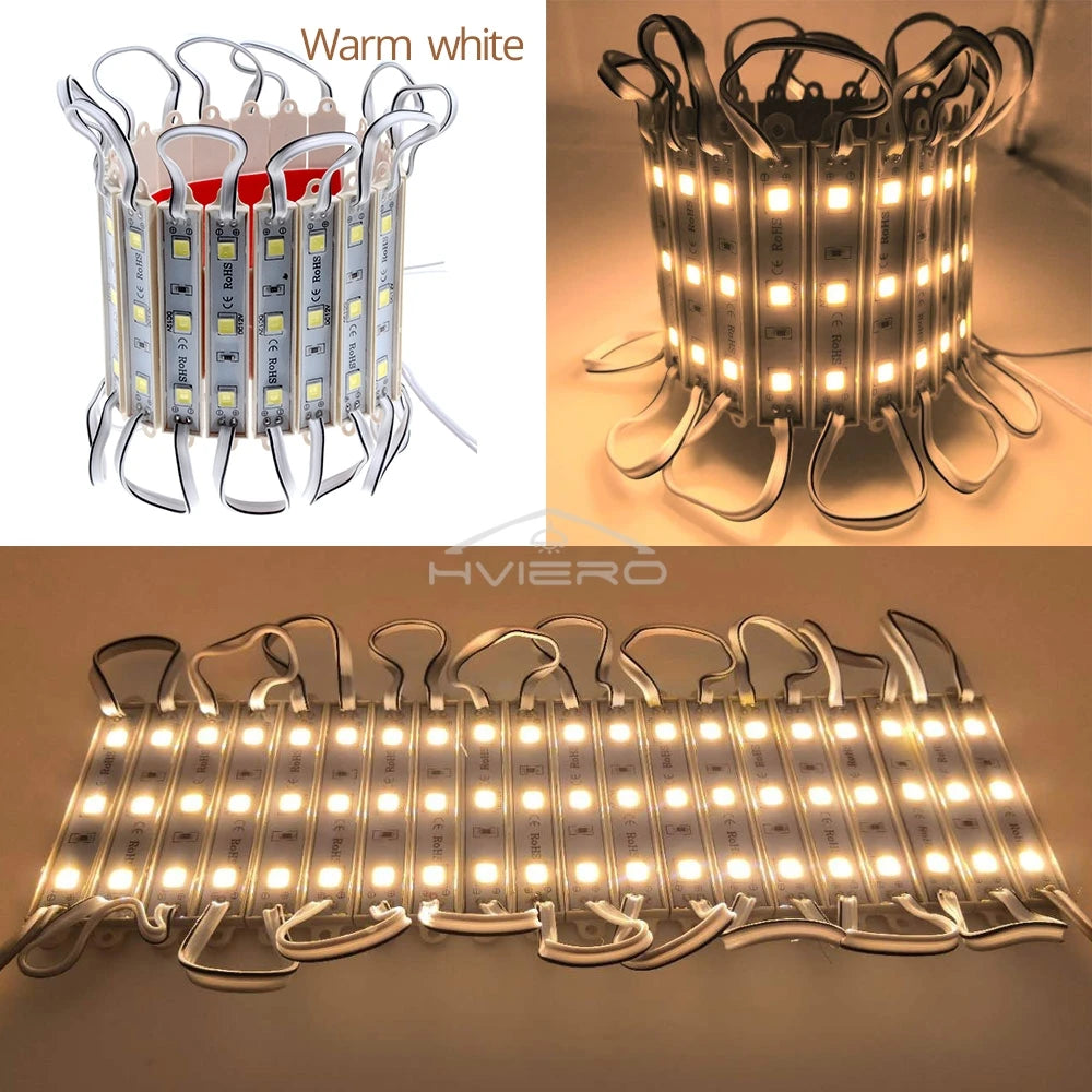 20-Pack 5050 RGB LED Modules 12V IP65 Waterproof | SMD Lights