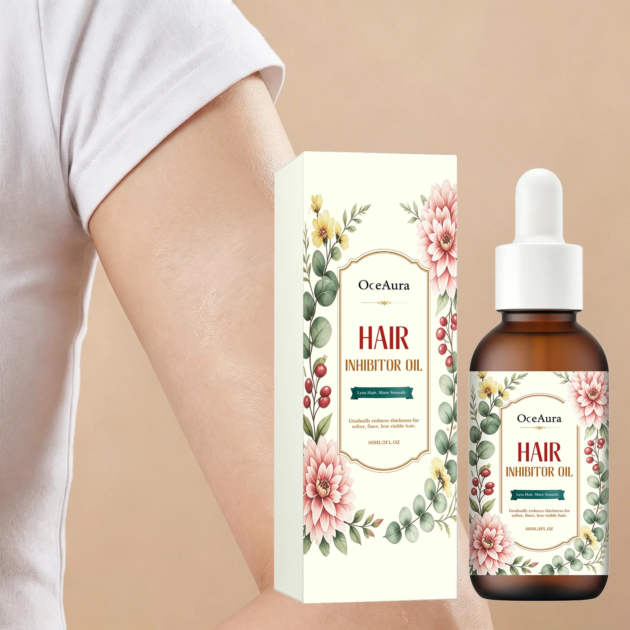 OceAura Hair Growth Inhibition Oil – Aftershave Body Oil 60ml Hair Growth Inhibitor Oil Oasis Select
