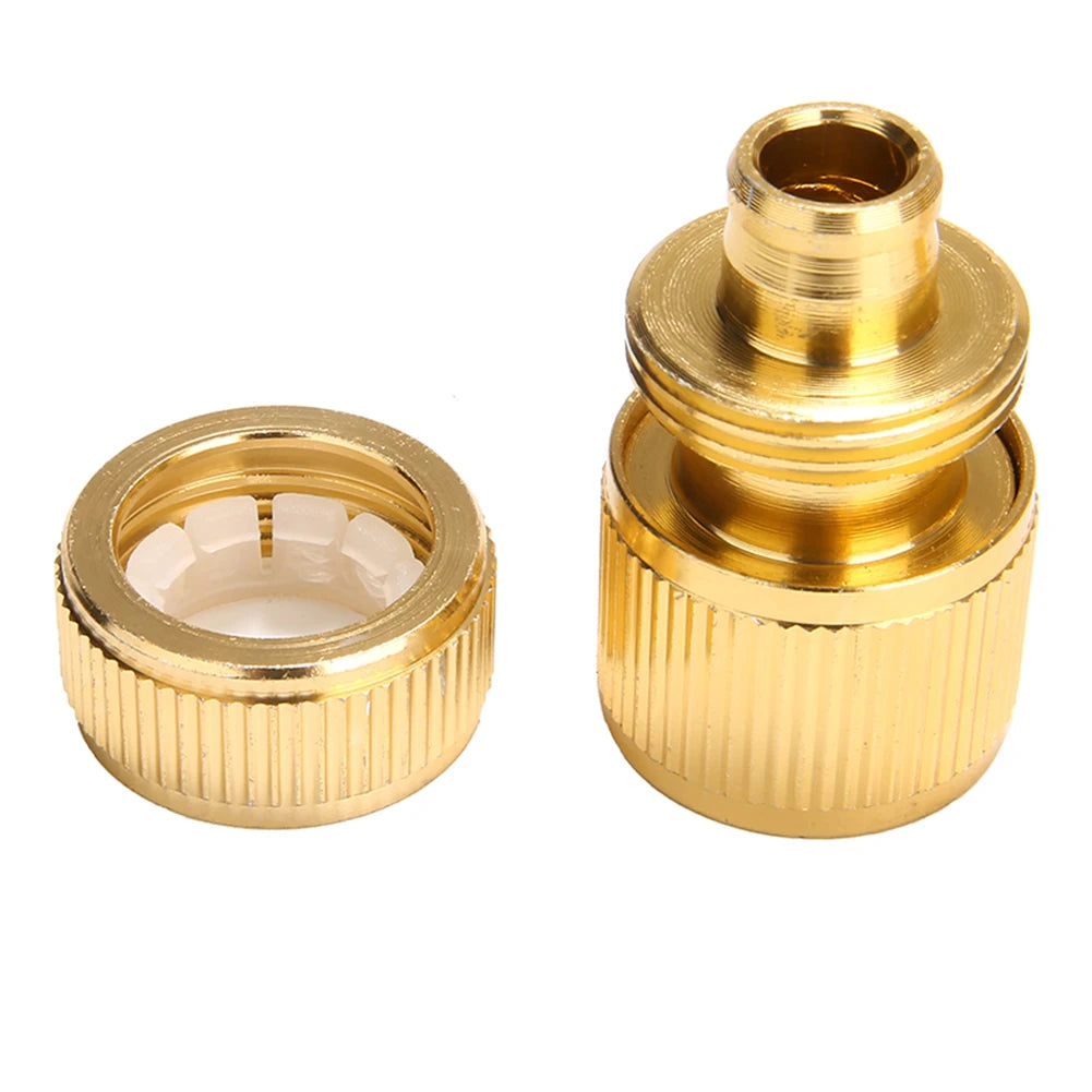 Brass-Coated Hose Adapter, 1/2" Quick Connect Swivel Connector Garden Hose Coupling Systems for Watering Irrigation Oasis Select 1pcs