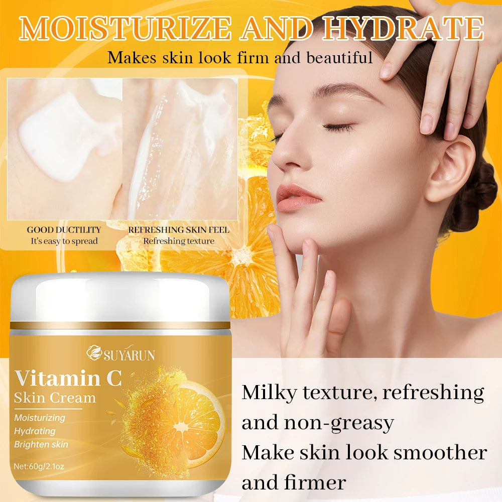 SUYARUN Vitamin C cream, moisturizing and brightening, anti-wrinkle and anti-aging, enhances radiance for all skin types. Oasis Select