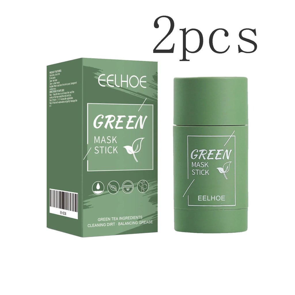 Green Tea Solid Mask Stick – Deep Cleanse & Pore Refining