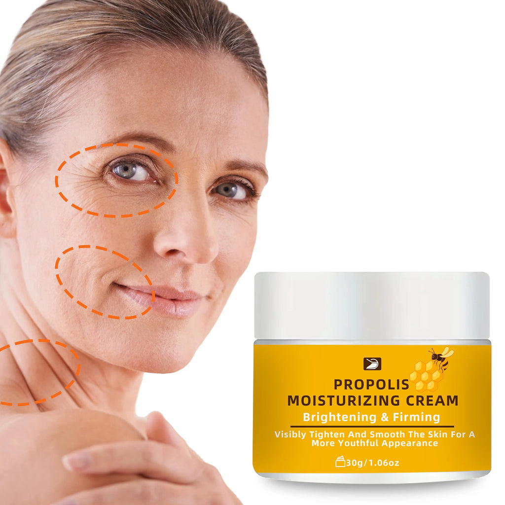 Propolis Cream with Honey & Collagen - Deep Hydration, Firming & Even Tone Face & Body Moisturizer | All Skin Types | 30g/1.76oz Oasis Select
