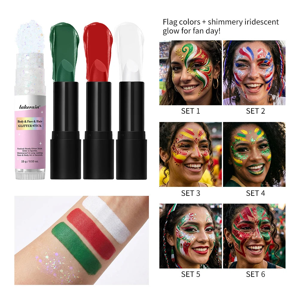 Face & Body Paint Stick Set – Non-Toxic, Waterproof SFX & Sports Face & Body Paint Oasis Select