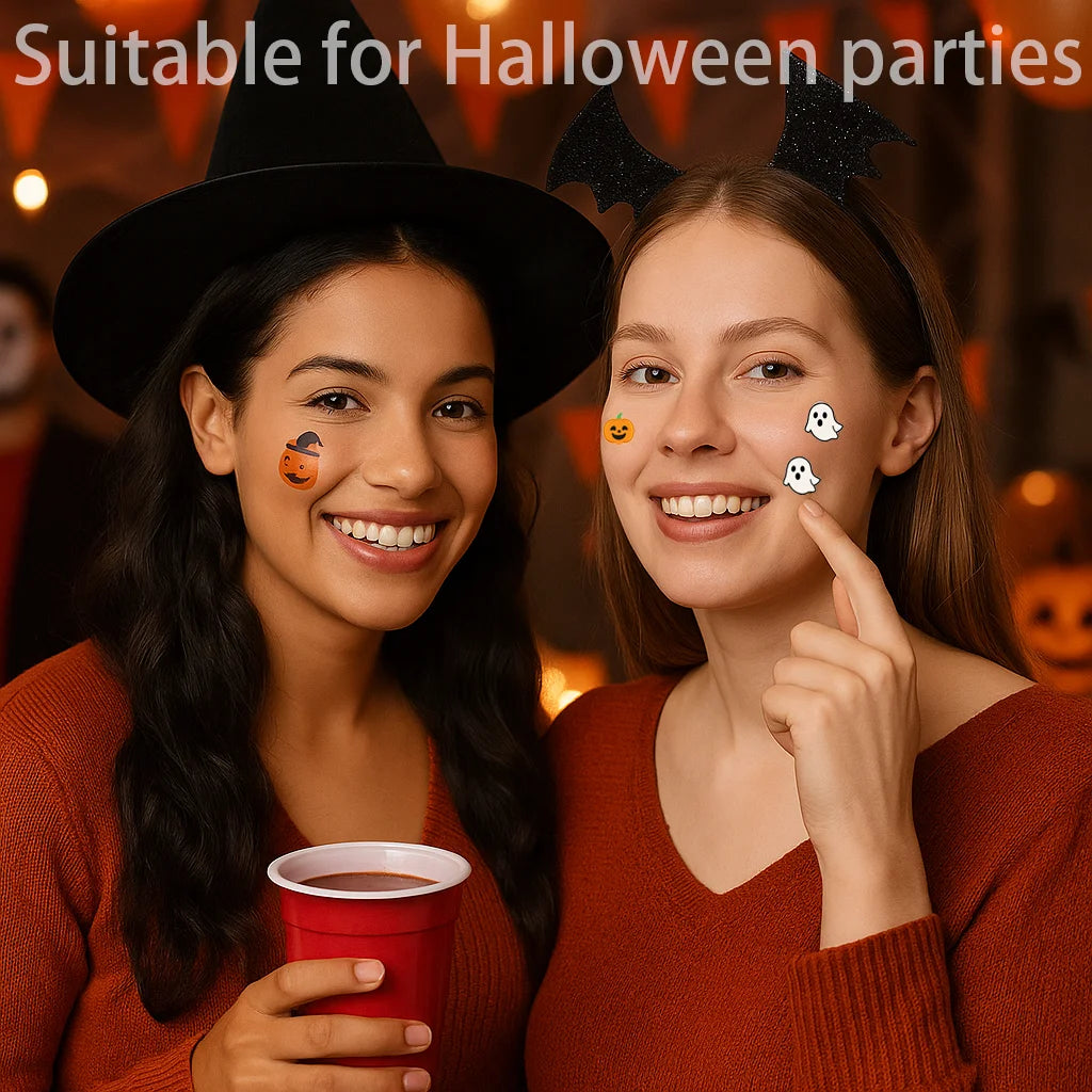 80/48 cute pumpkin model stickers - waterproof to cover facial blemishes, suitable for music festivals and Halloween essentials Oasis Select