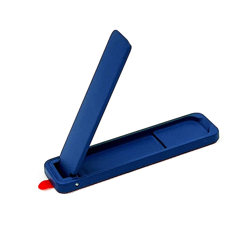 SXH Mini Holder Metal Folding Mobile Phone Bracket Back Sticker Invisible Cellphone Desktop Support Phone Stand Oasis Select Blue