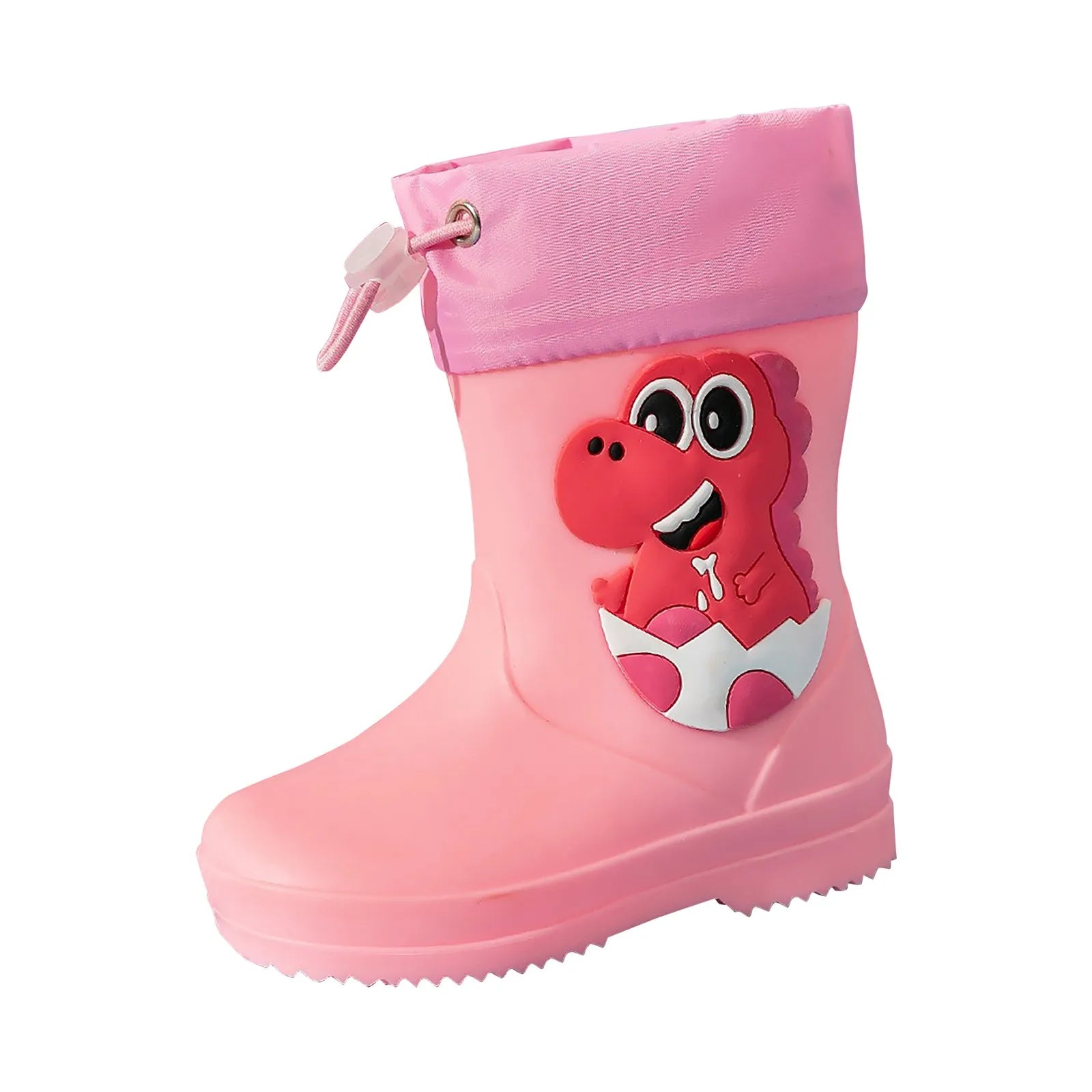 Kids Girl Boy Rain Boots Waterproof Toddler Rainboots Children's Shoes Rubber Boots Kids Baby Cartoon Dinosaur Water Shoes Boots Oasis Select Pink 22