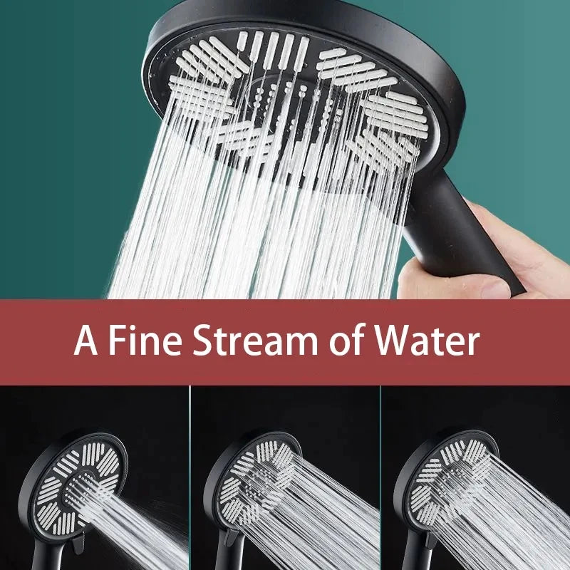 13cm Big Panel Shower Head High Pressure Rainfall Shower Set Water Saving 3 Modes Adjustable Shower Head Bathroom Accessories Oasis Select