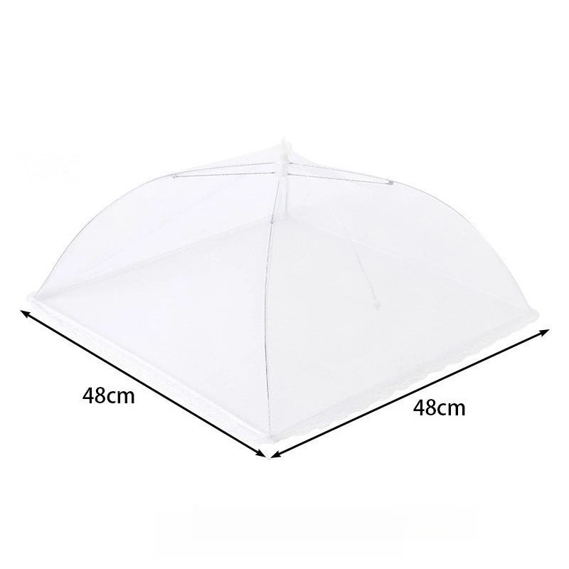 White Food Cover Mesh Folding Washable Flies Tables Cover Insect Proof Protective Dish Covers Home Kitchen Storage Accessaries Oasis Select 18 inch