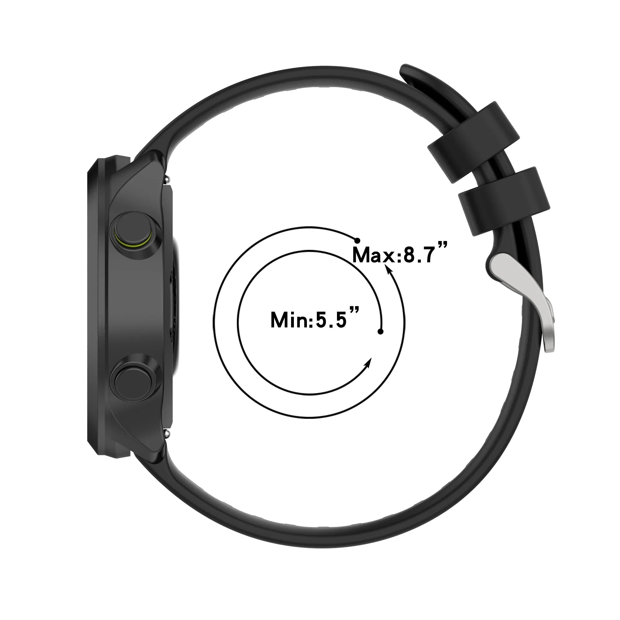 20mm Silicone Watch Band – Garmin, Samsung, Polar & Amazfit Silicone Watch Strap Oasis Select