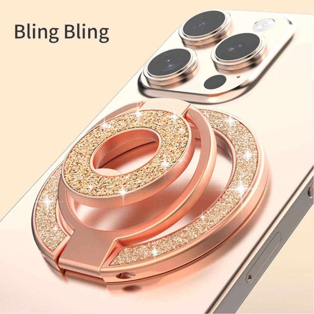 Mobile Phone Strong Magnetic Holder for Magsafe Double-sided Magnet Stand Portable Folding Ring Bracket for Xiaomi iPhone 16 15 Oasis Select