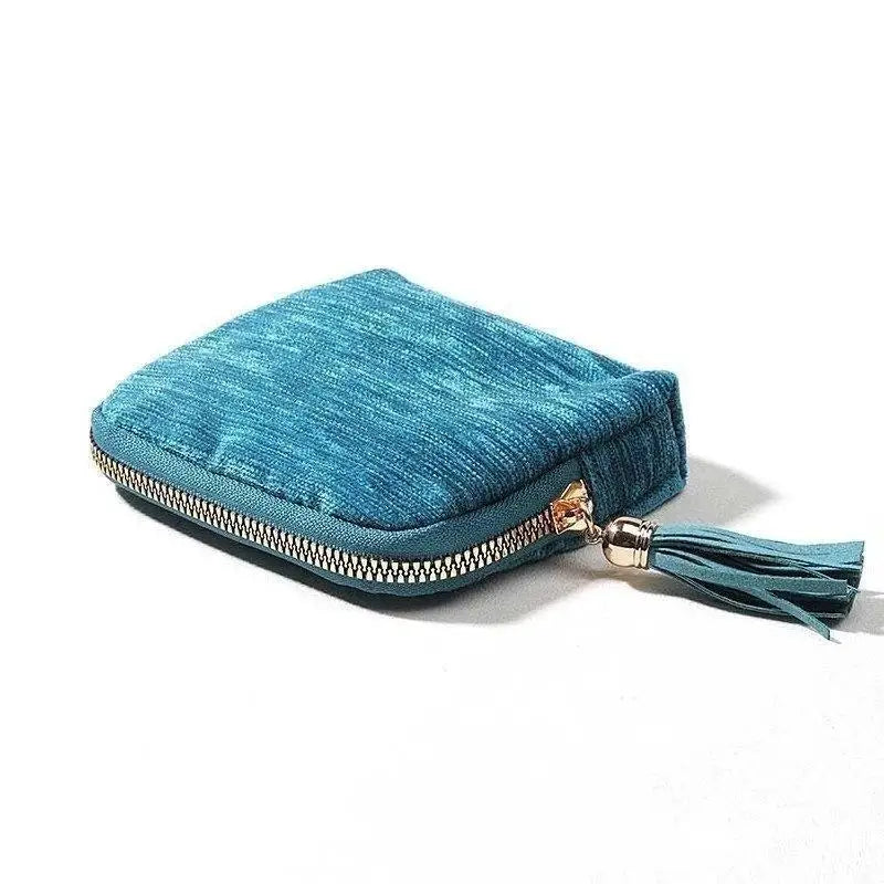 5-Layer Jewelry Storage Pouch, Velvet Jewelry Bag, Portable Travel Organizer for Watch, Bracelet, Ring, Earring Oasis Select Purple