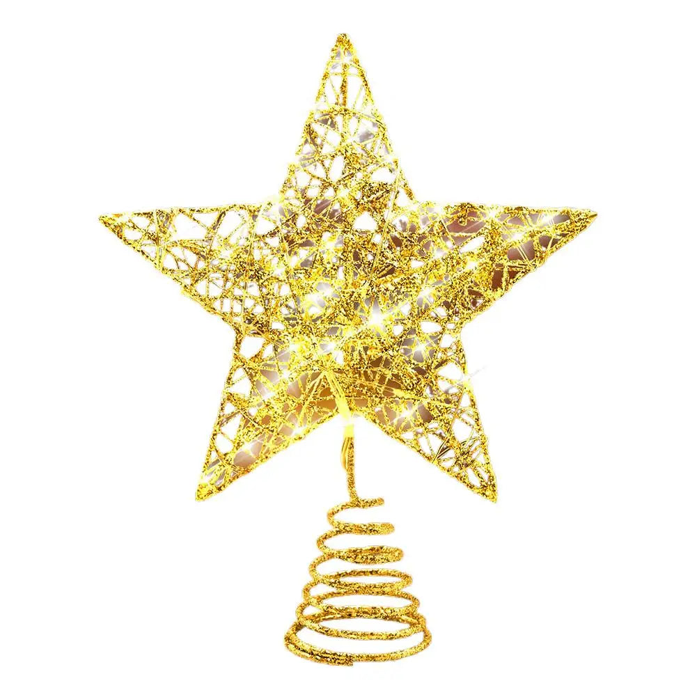 Christmas Tree Top Ornament Hollow Decoration for Christmas Tree Decoration DIY Oasis Select 1pcs