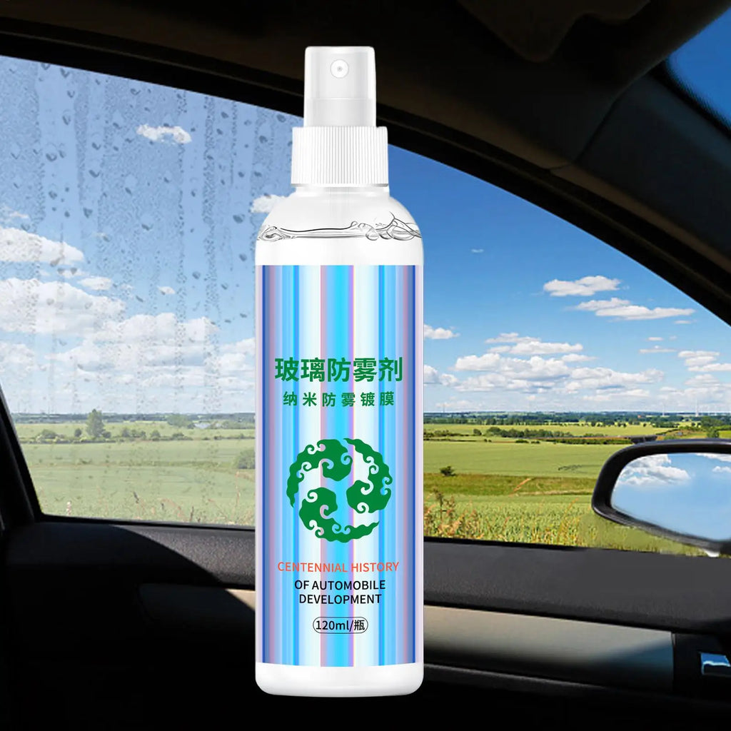 Car Window Cleaner Spray Anti-Fog Spray for Eyeglasses 120ml Portable Automotive Rain-Proof Car Glass Defogger Cleaning Spray Oasis Select