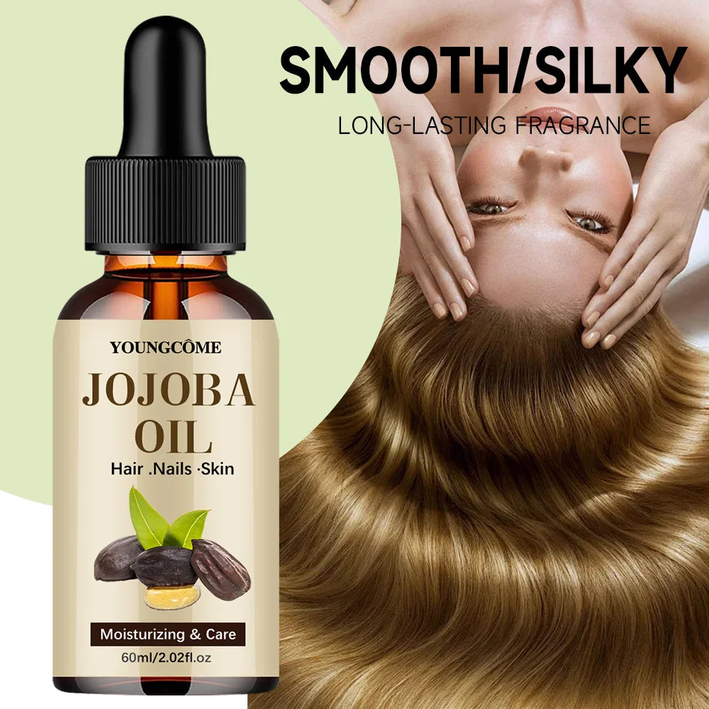 Organic Jojoba Oil, Pure Moisturizing Oil For Face, Hair, Skin Nails | Natural Cold Pressed Hexane Free Carrier Oil Hair Relaxer Oasis Select