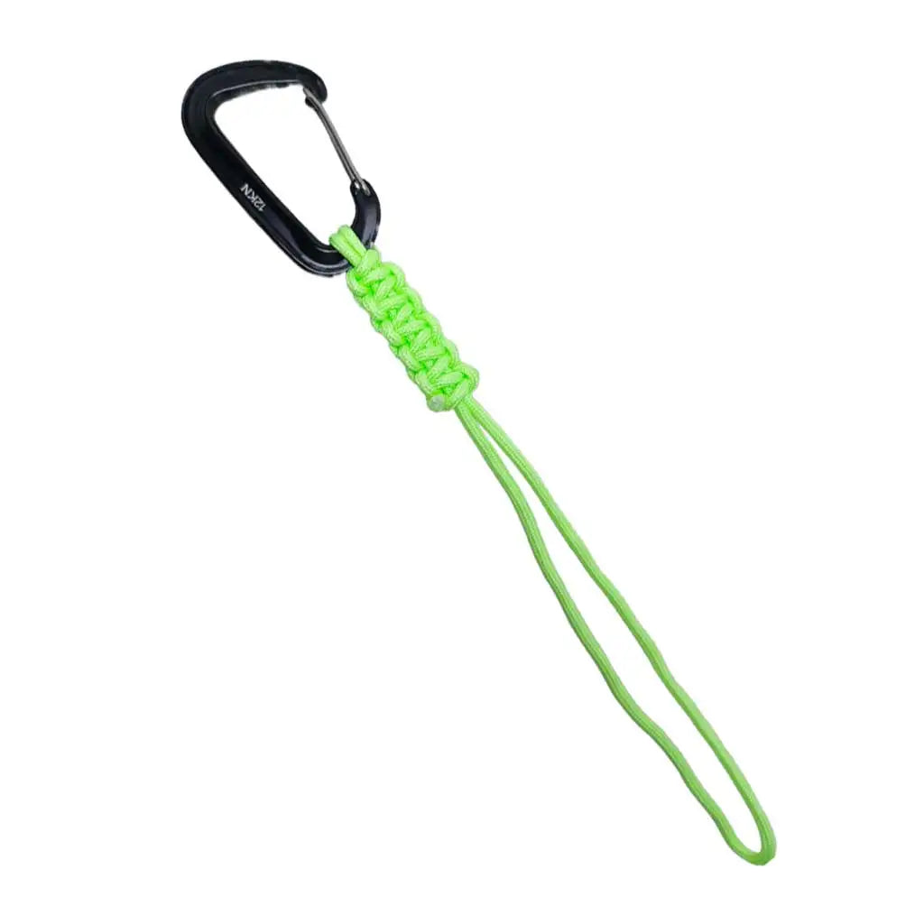 Scuba Diving Safety Anti-Loss Tether For Dive Light Torch Camera Dive Luminous glow Lanyard with 12KN Snap Hook Oasis Select Black1pc