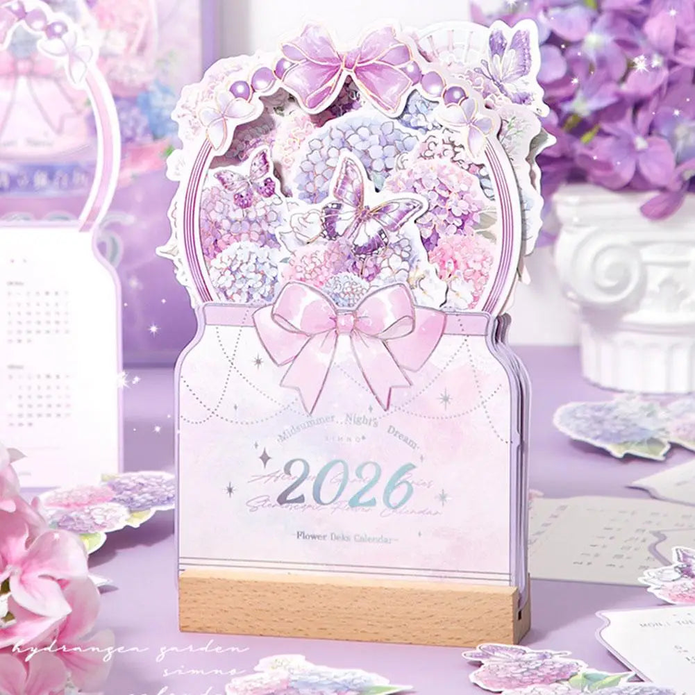 2026 Bloomy Flowers Calendar Desk Calendar Tabletop Calendar Standing Monthly Calendar Year For Home School Desktop Decorations Oasis Select