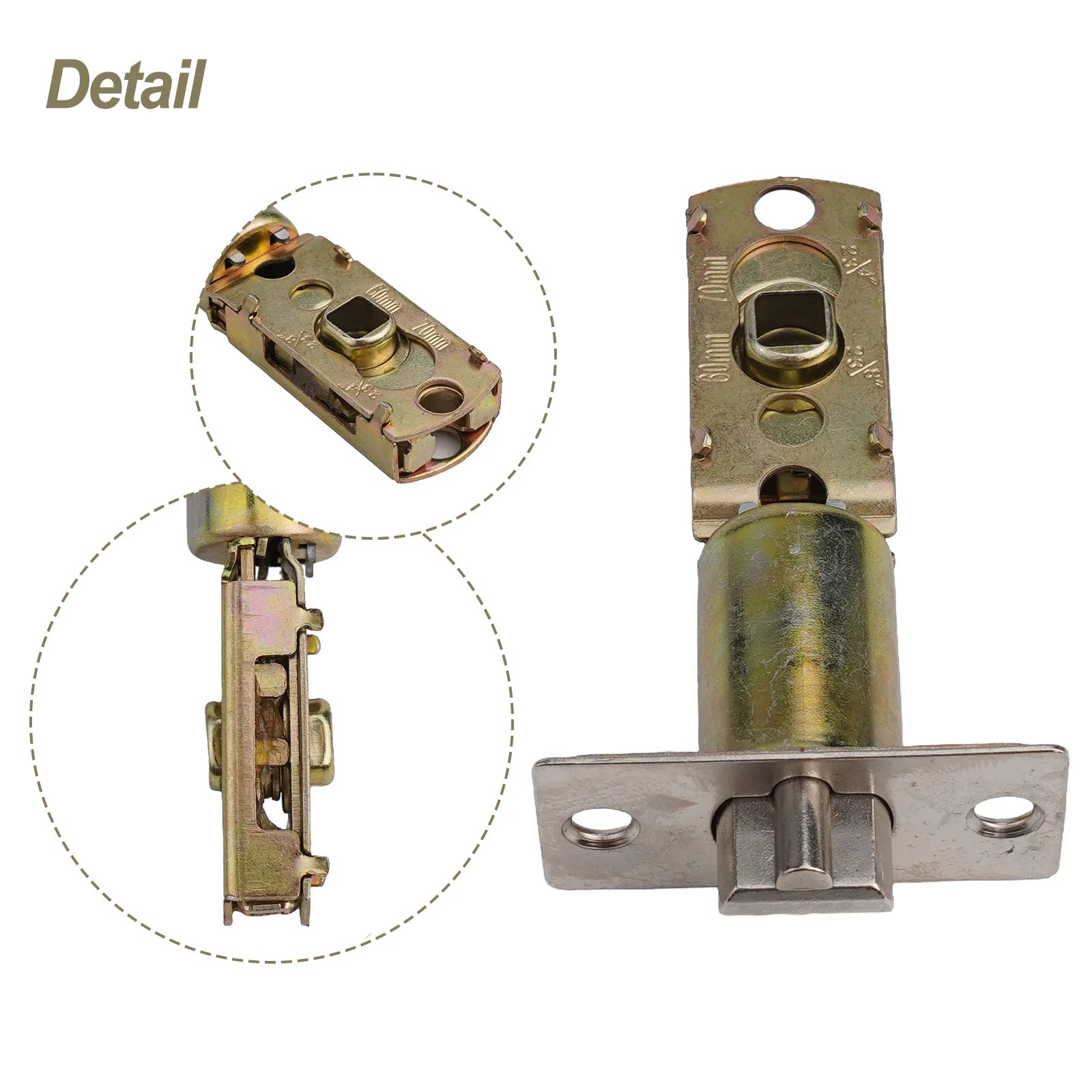 Tubular Latch Internal Bathroom Privacy Door Lock Passage Latch Lockbody Toilet Lock Core Internal Bolt Facility Hardware Oasis Select