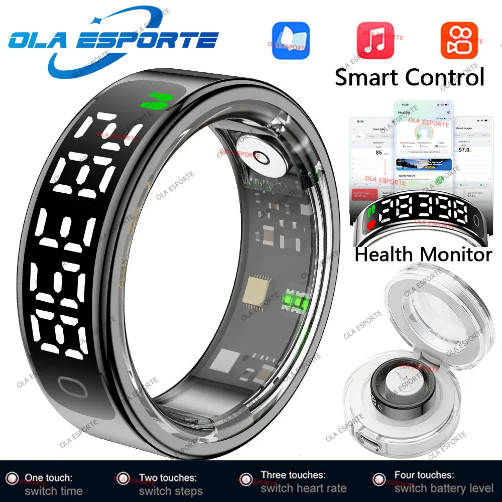 2025 Smart Ring Display | Health Tracker 5ATM | Ola Esporte