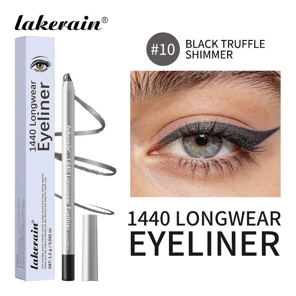 Waterproof Eyeliner Pen Long-Lasting Smudge-proof Transfer-proof Smooth Application Perfect Eye Makeup Beauty Cosmetics Oasis Select Color 10