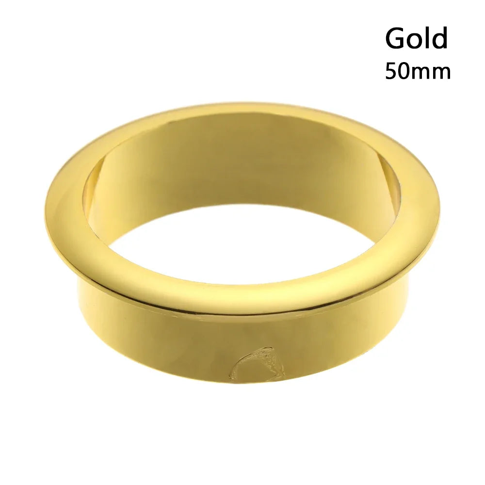 25-80MM Computer Grommet Table Cable Outlet Port Desk Wire Hole Cover Buckle Line Organizer Desk Table Cable Fastener Hardware Oasis Select 50mm gold