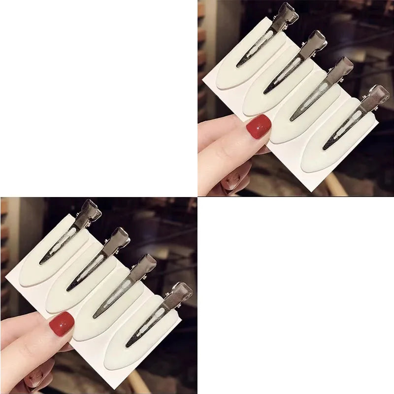 4/8/12pcs No Bend Seamless Hair Clips Side Bangs Barrette Makeup Washing Face Accessories Women Girls Styling Hairpins Oasis Select White-8pcs