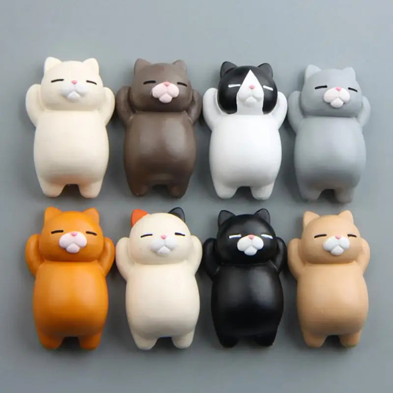 Cartoon Cat 3D Magnetic Fridge Magnet Creative Decorative Kitchen Home Decoration Sticky Note Holder Oasis Select