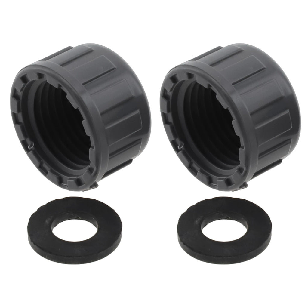 2pcs PVC Female Thread End Cap Connector 20mm/25mm/32mm Hose Connector With Rubber Seals Water Pipe Connector Fittings Oasis Select