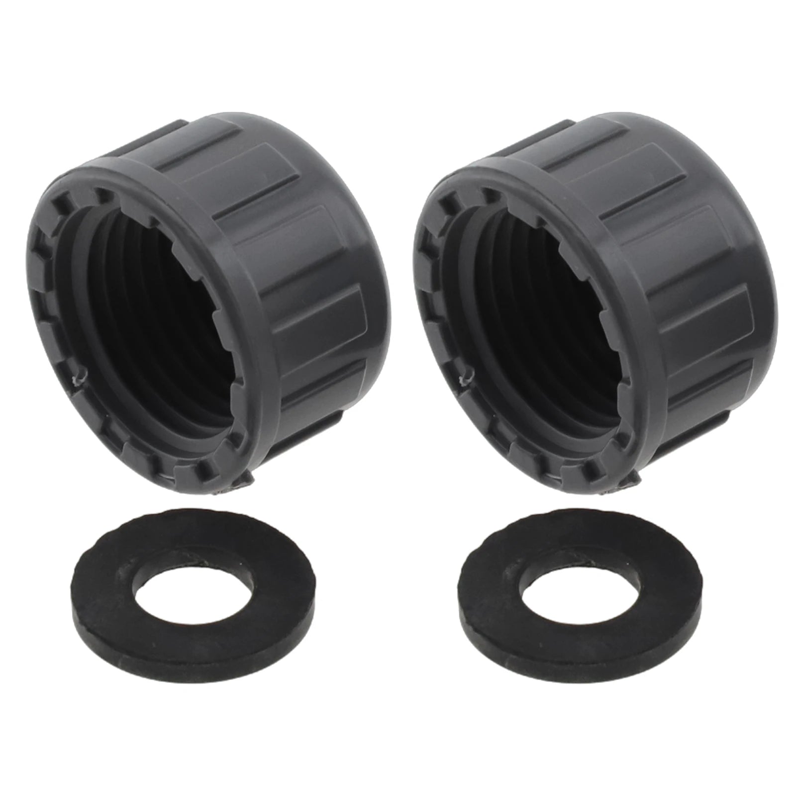 2pcs PVC Female Thread End Cap Connector 20mm/25mm/32mm Hose Connector With Rubber Seals Water Pipe Connector Fittings Oasis Select