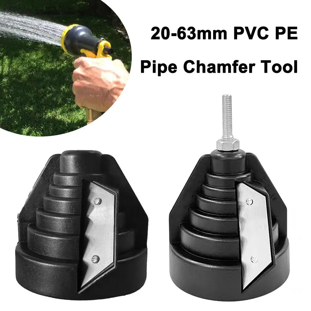 3-in-1 Pipe Deburring & Chamfer Tool – 20–63mm PVC & PE