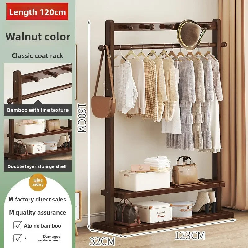 Multi-functional Hanging hanger Floor-to-ceiling bedroom coat rack Movable drying rack coat rack Oasis Select