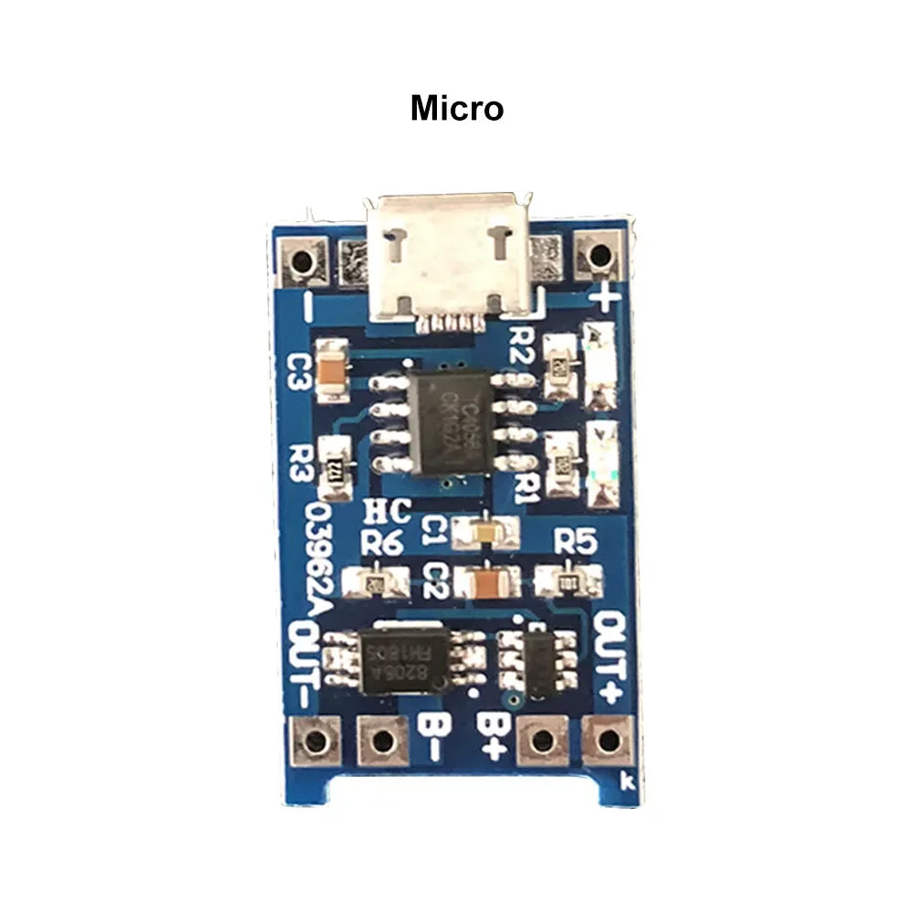 3.7V Lithium Battery Charger Protection Board 5V 1A 2A Li-ion Lipo Battery Charging Protect Two-in-one Module Micro USB Type-C Oasis Select