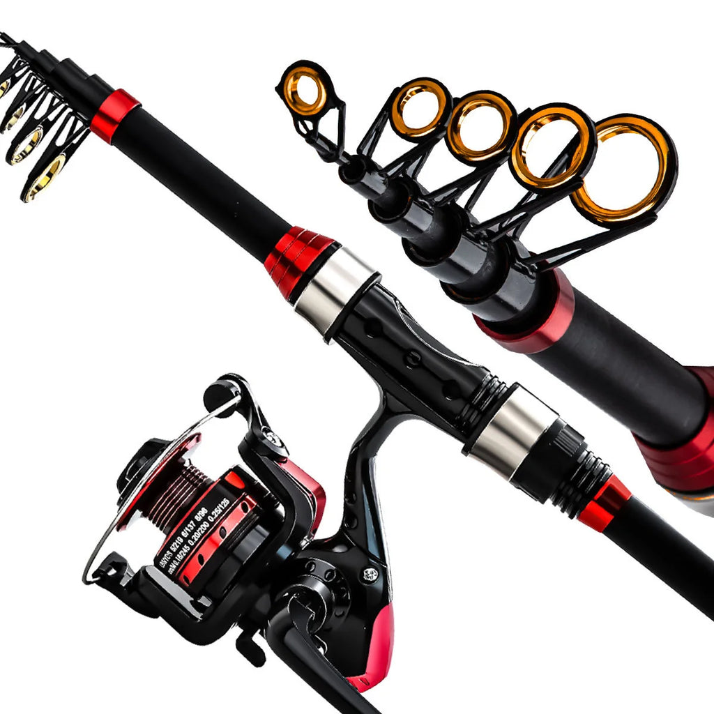 Luyahai Rod Set, Far throw Spinning Wheel Fishing Gear Bag Combination, Full Set of Carbon Rod, Ultra Light and Super Oasis Select