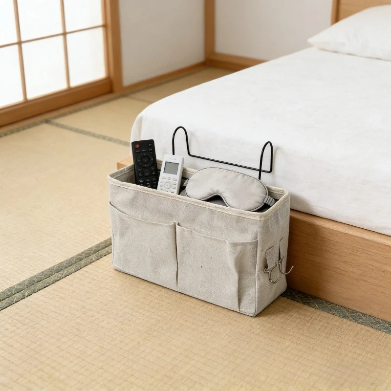 Large Capacity No Punch Bedside Hanging Basket Baby Diaper Practical Storage Fence Table Box and Bedside Organizer Bag Oasis Select