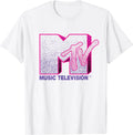 MTV Sparkly Logo Music Television T- Shirts T-Shirt Oasis Select White 4XL