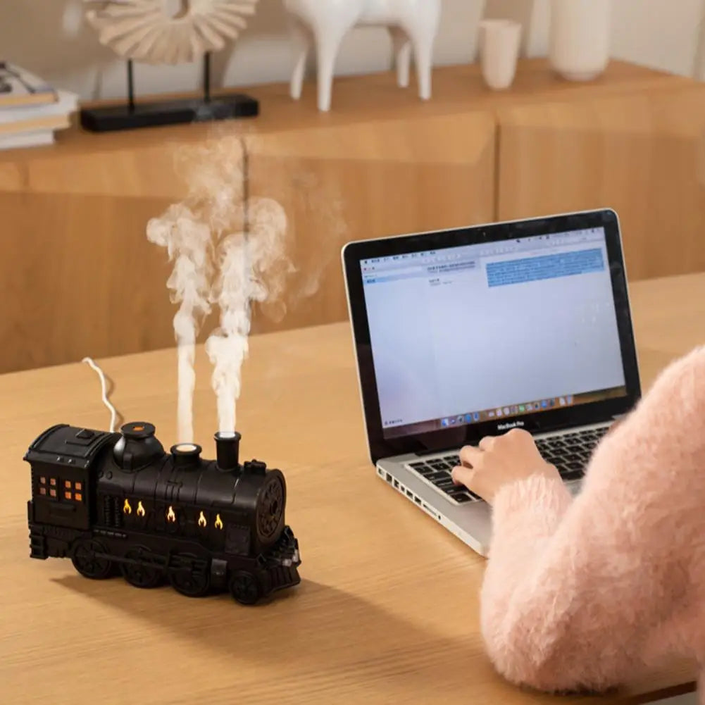 NEW Mini Train Shape Essential Oil Diffuser with Light Cool Mist Air Humidifier Aromatherapy Diffuser for Home Office Bedroom Oasis Select