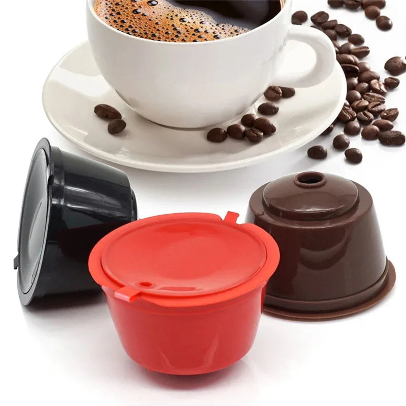 4pcs/Set Reusable Coffee Capsule Filter Cup for Nescafe Refillable Dolce Gusto Coffee Accessories Filter with Spoon Cafe Capsula Oasis Select