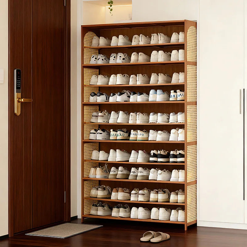 Simple shoe cabinet home door multi-layer baffle shoe rack corridor entrance economical home storage simple shoe cabinet Oasis Select