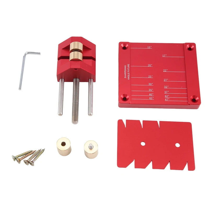 Honing Guide System Chisel Sharpening Kit Aluminum 5/32In To 3In Chisel Sharpener Sharpening For Woodworking Chisels And Planes Oasis Select Red S