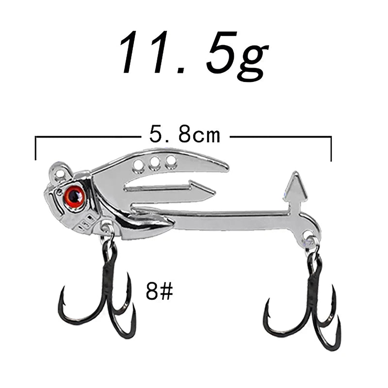 3D Metal VIB Fishing Lure Long Casting Artificial Hard Bait Universal Freshwater Saltwater Angling Tackle@#X Oasis Select 11.5g