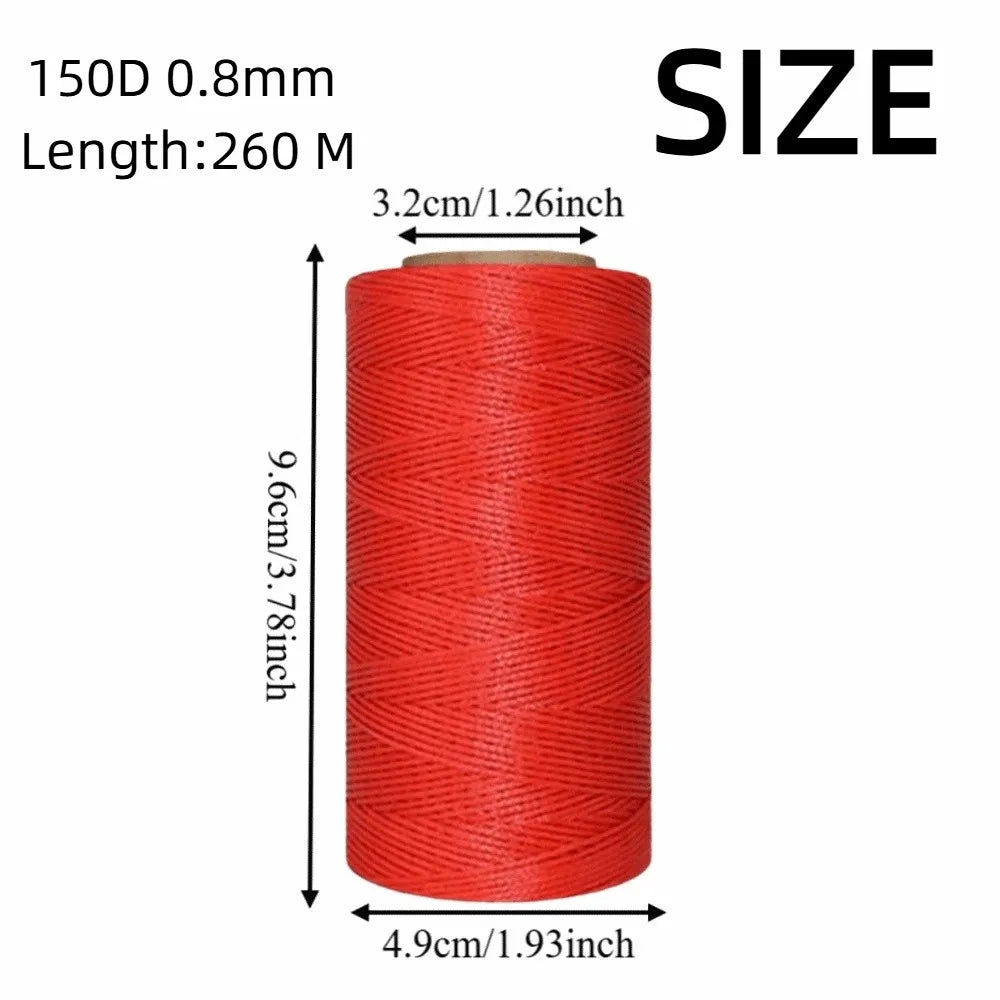 150D Waxed Leather Sewing Thread 0.8mm 260M Hand Stitching Leather Craft Thread Oasis Select