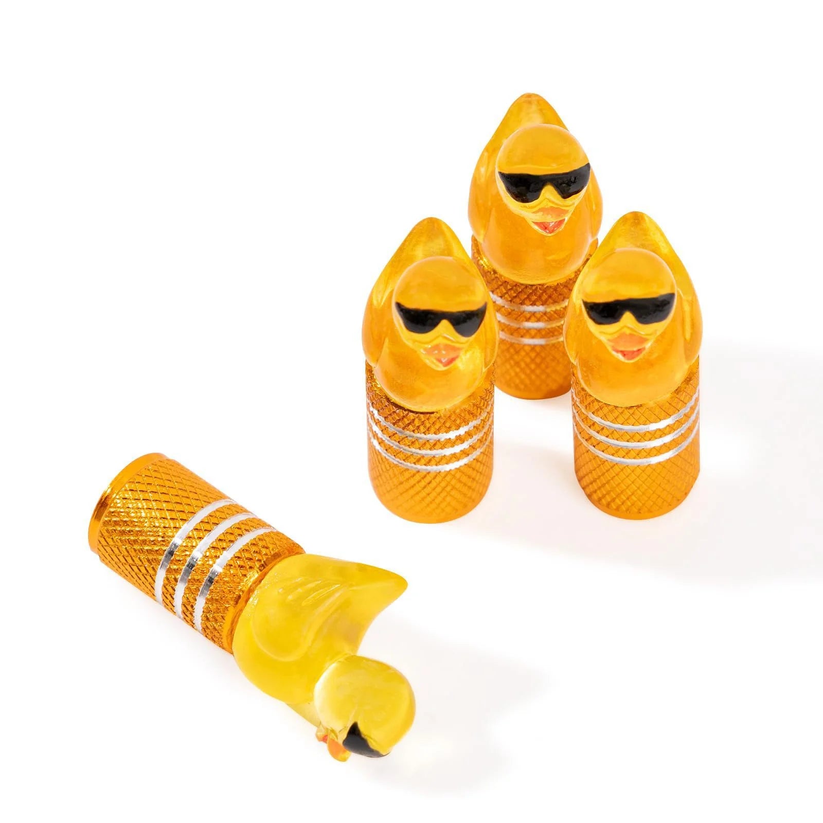 Car Tire Valve Stem Cap, Sedan Dust Cap, Glow-in-the-Dark 3D Automotive Valve Stem Cap Oasis Select 4pcs 2