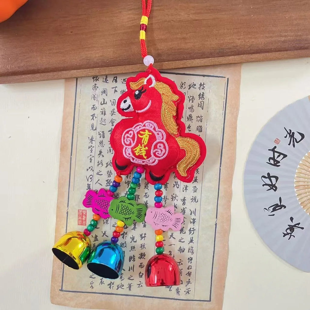 Elegant Chinese Zodiac Horse Pendant: Lucky Tassel Car Decoration, Ideal Gift and Home Ornament for Spring Festival Oasis Select A12