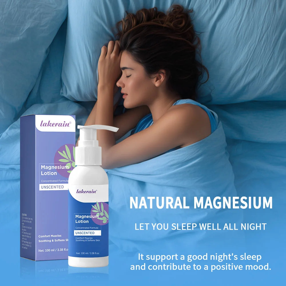 Lakerain Magnesium Body Lotion Concentrated Formula Soothing Softens Skin Comfort Muscles Nourishing and Hydrating Body Cream Oasis Select