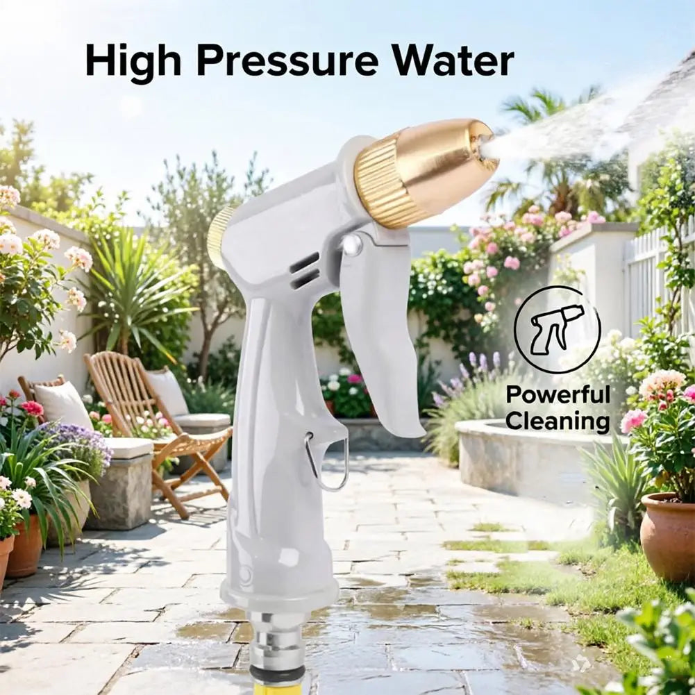 High Pressure Water Spray Gun – Brass Nozzle Garden Hose Sprayer