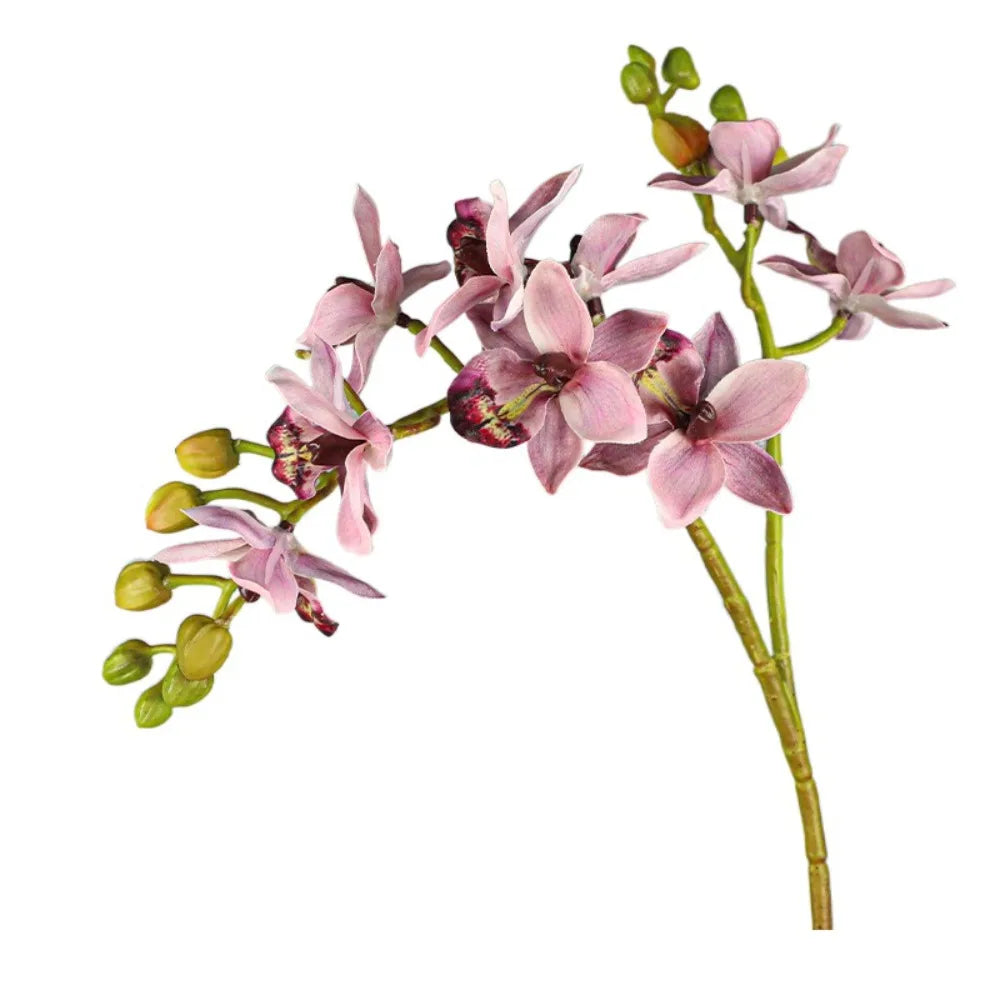 2 Fork Artificial Phalaenopsis Branches Realistic Handmade Artificial Butterfly Orchid Flower Real Touch Simulation Plant Oasis Select Pink