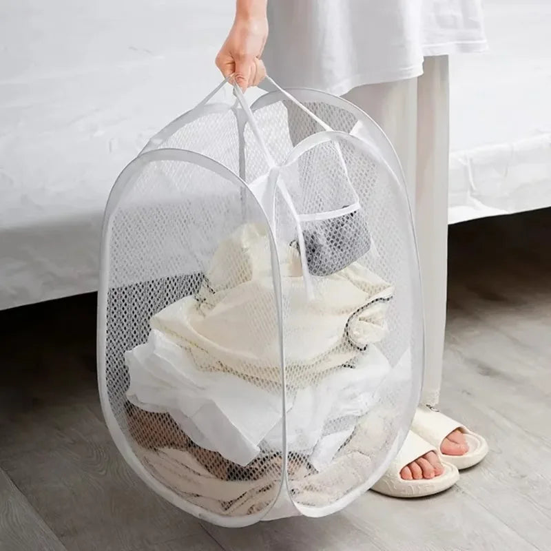 Laundry Basket Portable Handheld Clothes Storage Bin For Bedroom Bathroom Dirty Garment Organizer Household Accessory Oasis Select
