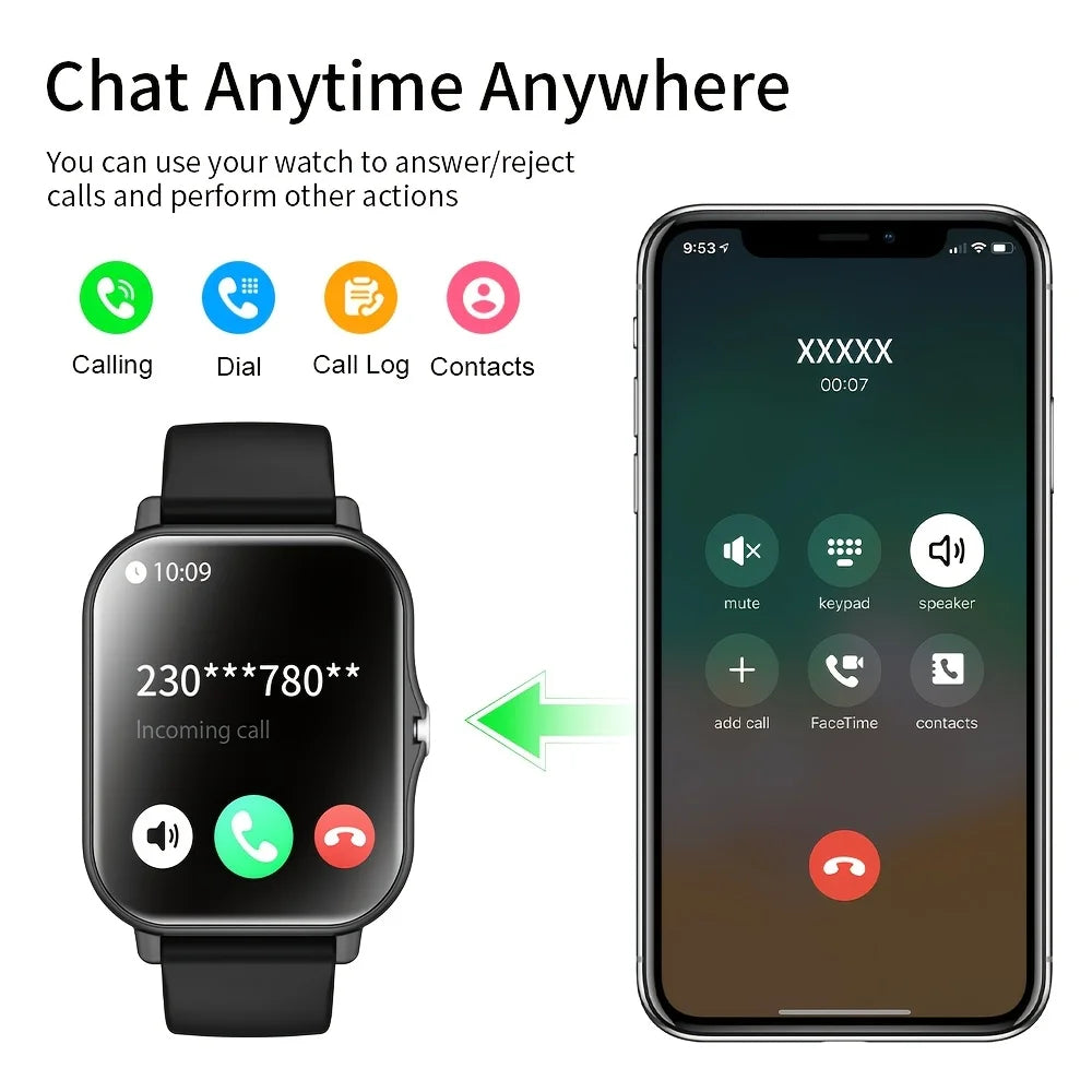 ERUN Smart Watch 1.83" Touch Screen – Calls & Pedometer