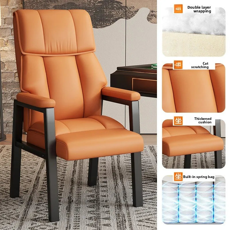 Mahjong Chair Chess Room Seat Comfortable Office Chair Sedentary Conference Chair Oasis Select Red Wine