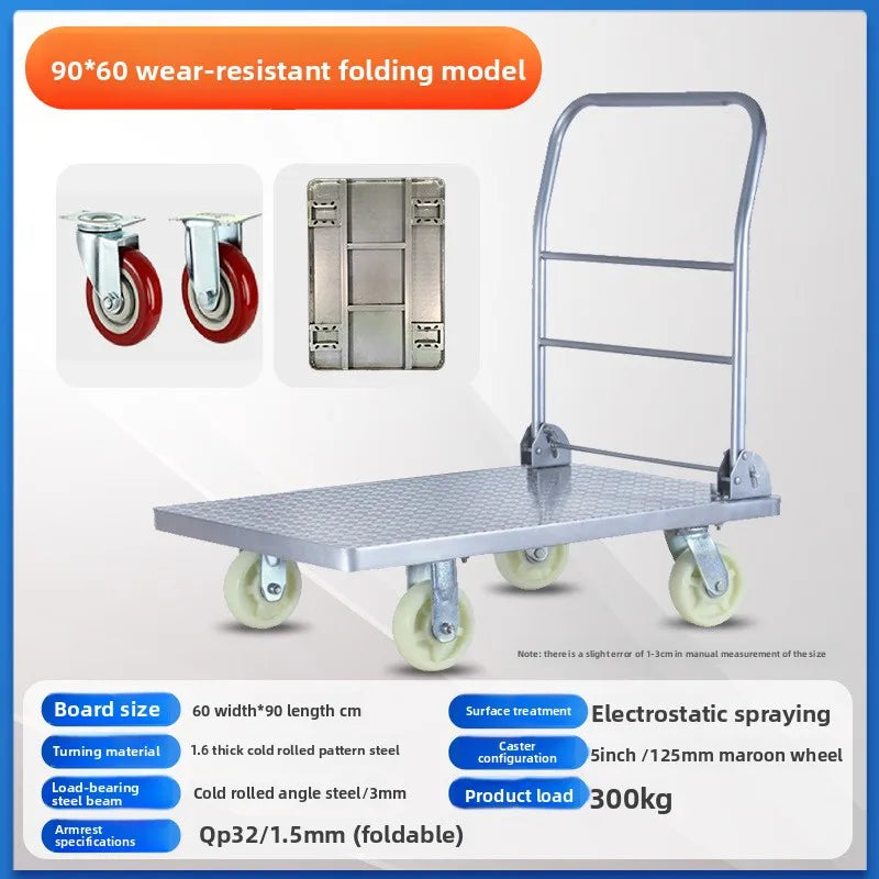 Multi-functional trolley flatbed trailer moving flatbed trailer trolley pulling load bearing folding trailer Oasis Select 90- 60-5A