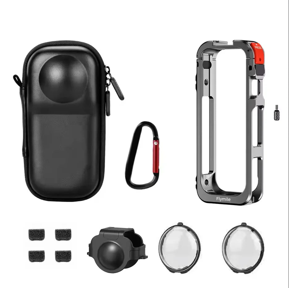 Insta360 X5 Metal Cage Kit – Aluminum Frame & Lens Guard